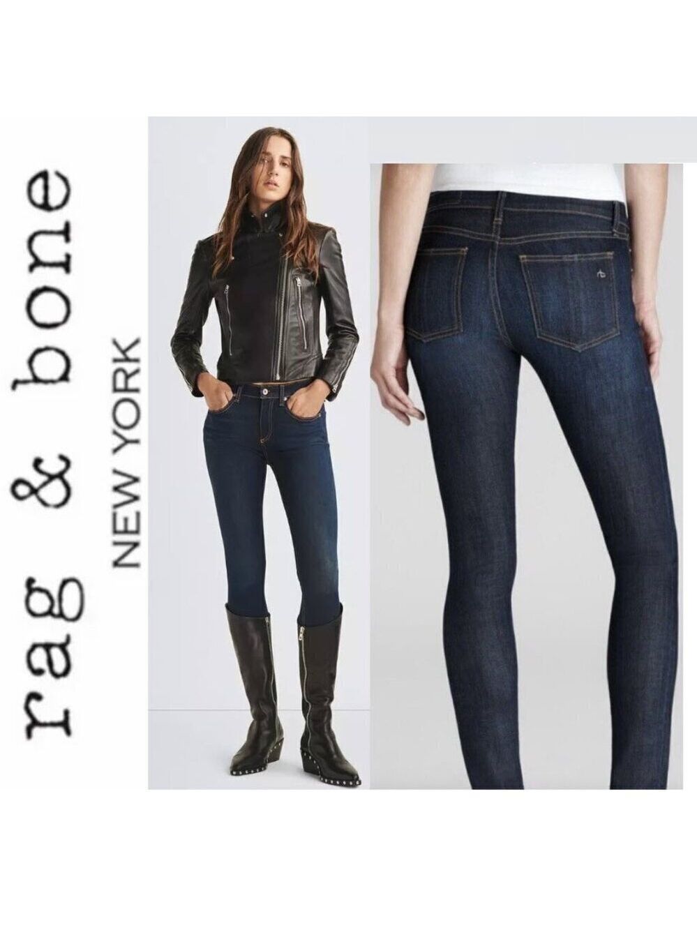 Rag & Bone Skinny Jeans Mid rise Heritage size 28